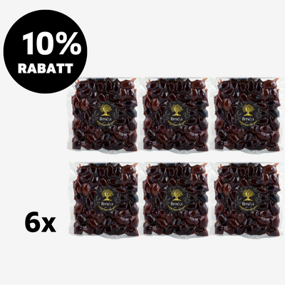 Griechische_Kalamata_Oliven_Vakuum_6x200gr. mit Rabatt